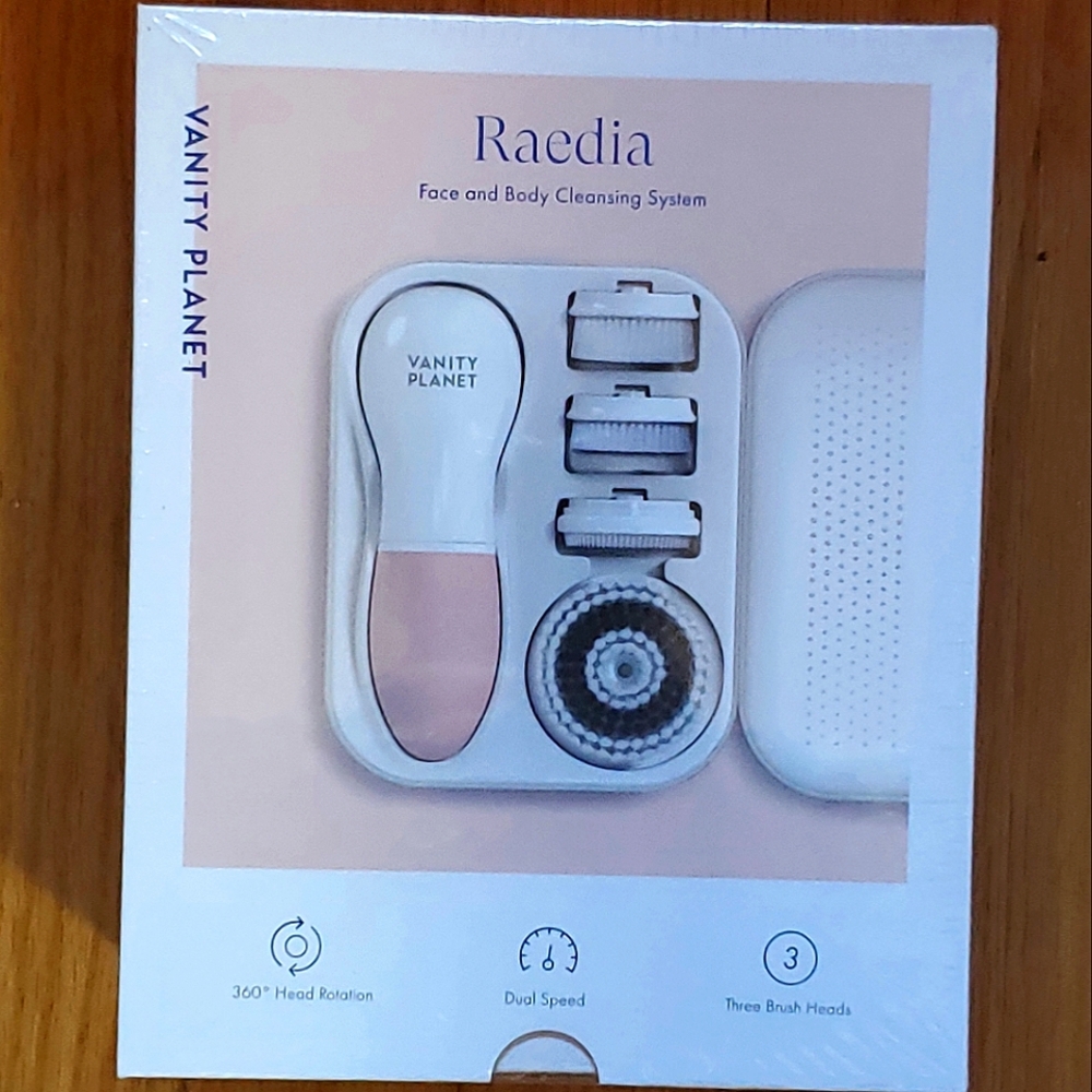 Vanity Planet Raedia Face and Body Cleansing System White Pink Brand New SEALED